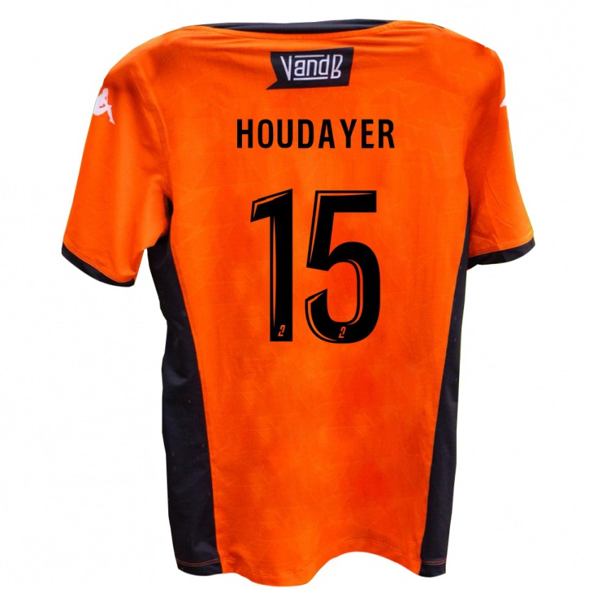 Danxen Barn Mathys Houdayer #15 Vit Svart Bortatröja Matchtröjor 2025/26 Tröjor T-Tröja