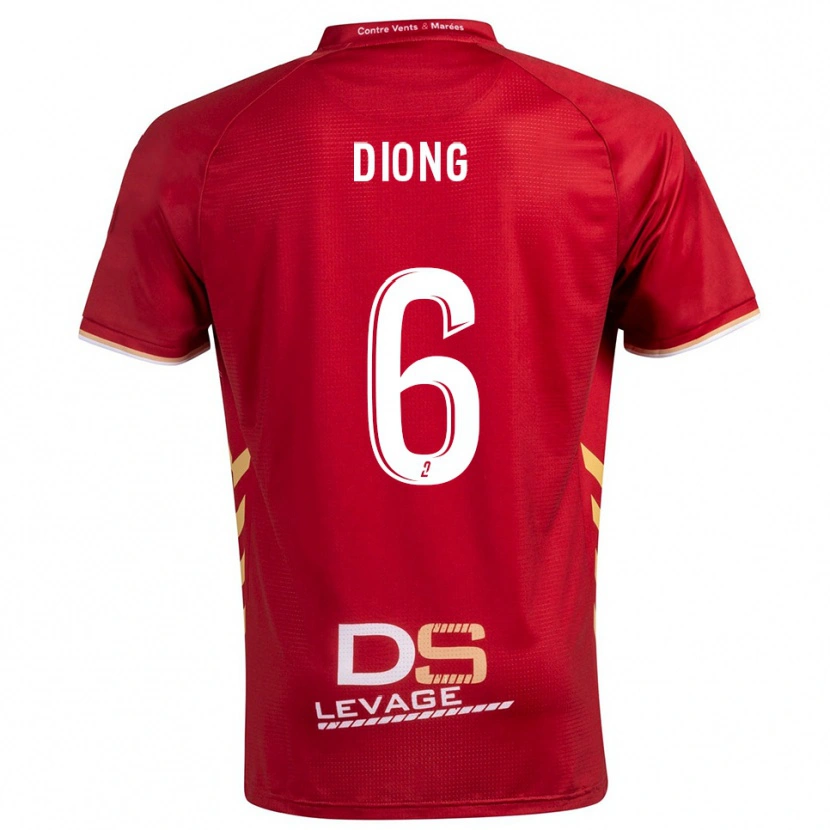 Danxen Barn Pape Diong #6 Burgundy Guld Bortatröja Matchtröjor 2025/26 Tröjor T-Tröja