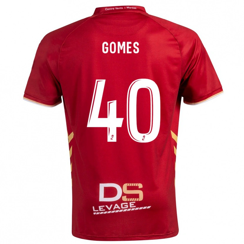 Danxen Barn Yvan Gomes #40 Burgundy Guld Bortatröja Matchtröjor 2025/26 Tröjor T-Tröja