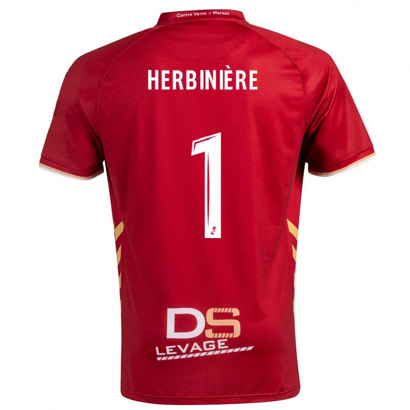 Danxen Barn Romain Herbinière #1 Burgundy Guld Bortatröja Matchtröjor 2025/26 Tröjor T-Tröja
