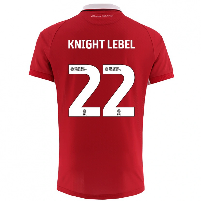 Danxen Män Jamie Knight-Lebel #22 Rött Vitt Hemmatröja Matchtröjor 2025/26 Tröjor T-Tröja