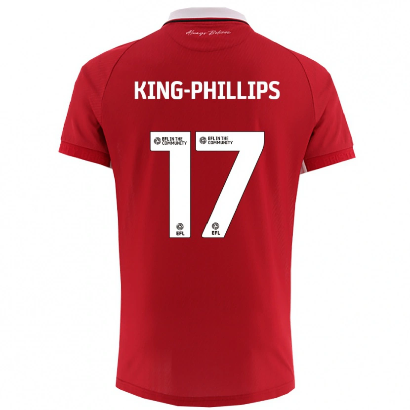 Danxen Män Zac King-Phillips #17 Rött Vitt Hemmatröja Matchtröjor 2025/26 Tröjor T-Tröja