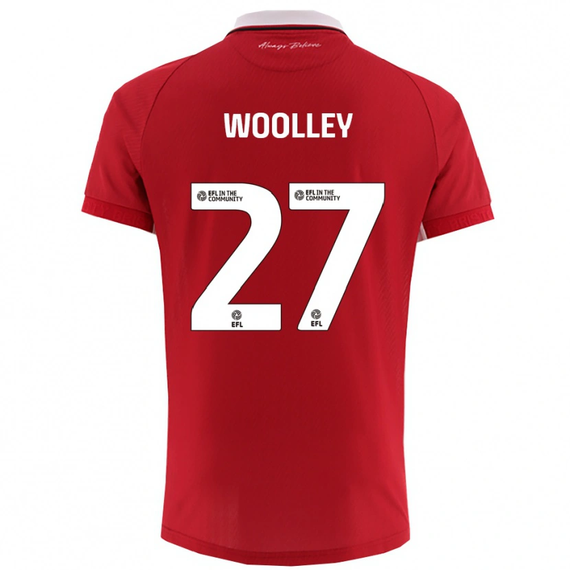 Danxen Män Jesse Woolley #27 Rött Vitt Hemmatröja Matchtröjor 2025/26 Tröjor T-Tröja
