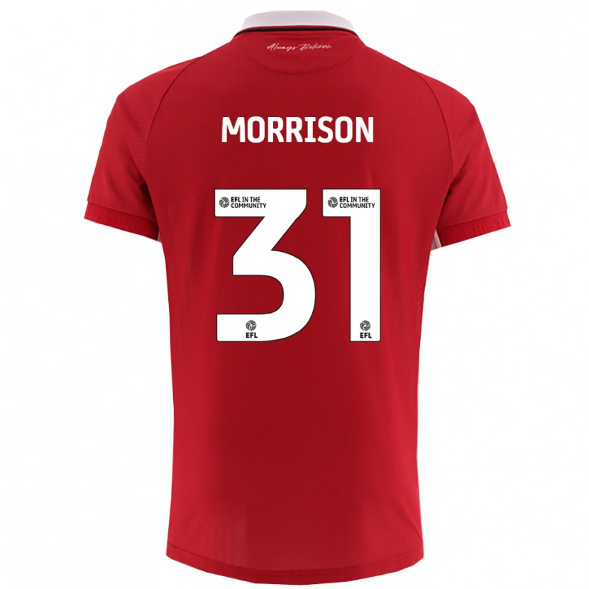 Danxen Män Elijah Morrison #31 Rött Vitt Hemmatröja Matchtröjor 2025/26 Tröjor T-Tröja