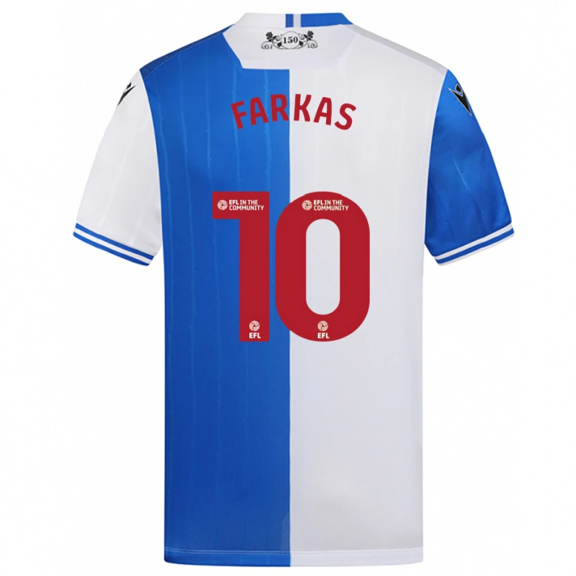 Danxen Män Patrik Farkas #10 Blå Vit Hemmatröja Matchtröjor 2025/26 Tröjor T-Tröja