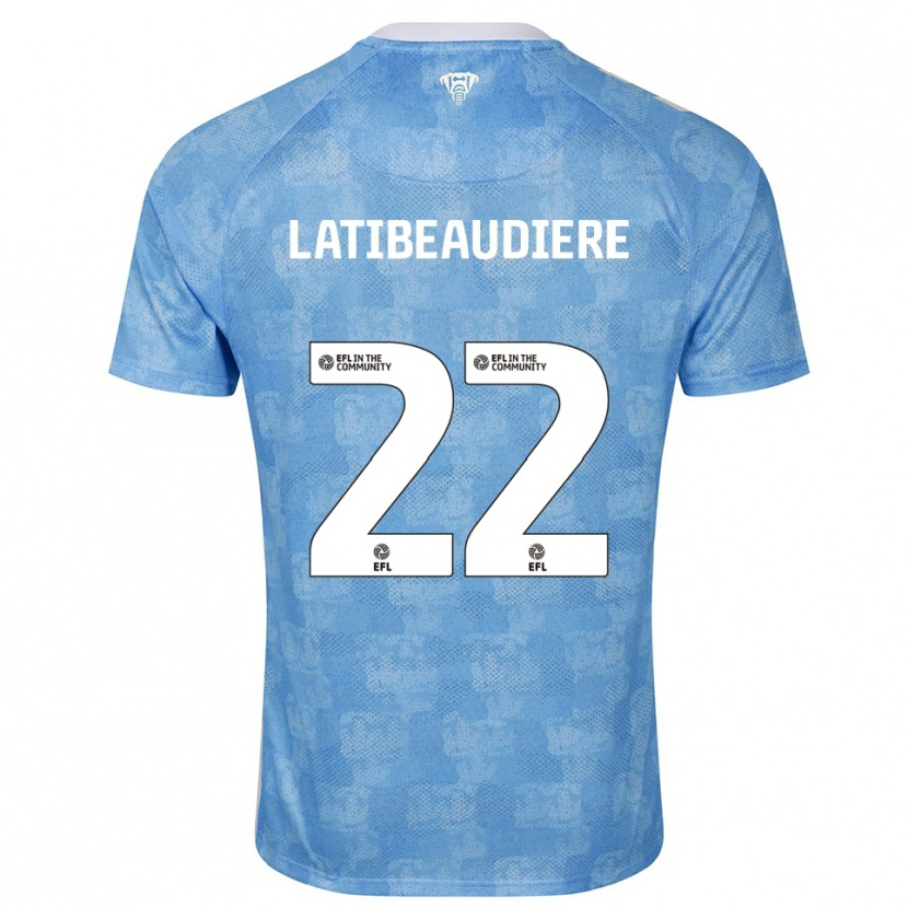 Danxen Män Joel Latibeaudiere #22 Himmelsblå Vit Hemmatröja Matchtröjor 2025/26 Tröjor T-Tröja