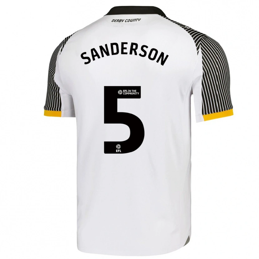 Danxen Män Dion Sanderson #5 Vit Svart Hemmatröja Matchtröjor 2025/26 Tröjor T-Tröja