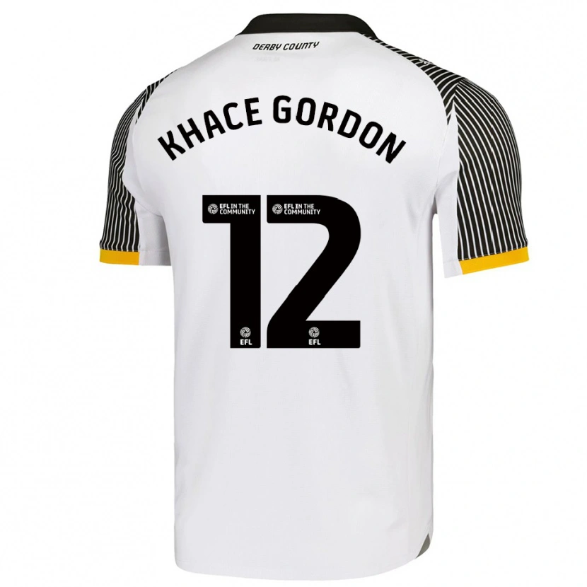 Danxen Män Khace Gordon #12 Vit Svart Hemmatröja Matchtröjor 2025/26 Tröjor T-Tröja
