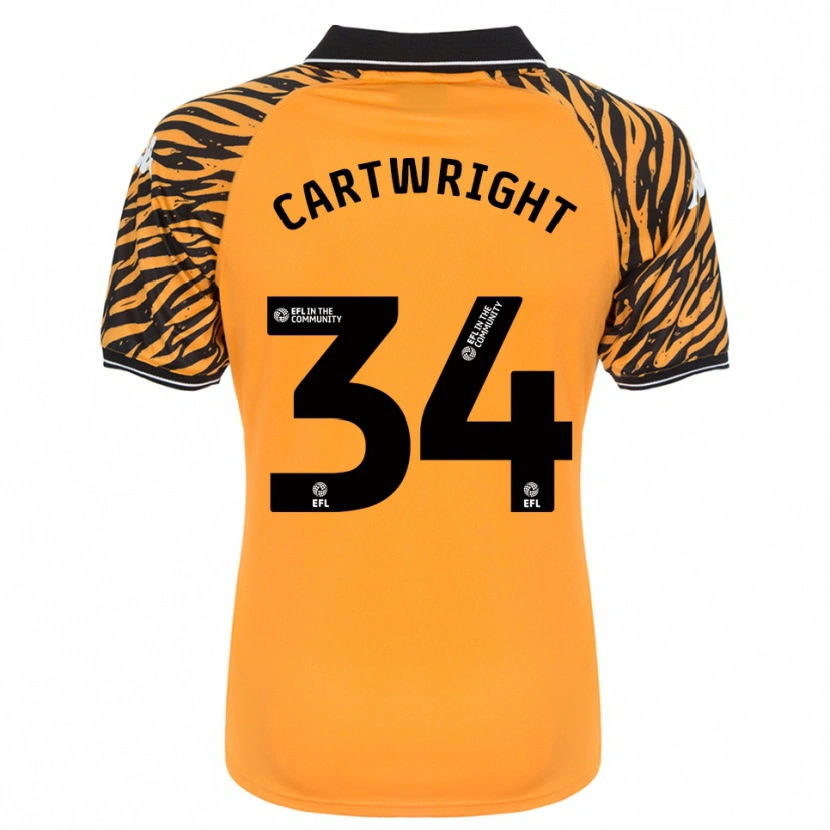 Danxen Män Harvey Cartwright #34 Orange Svart Hemmatröja Matchtröjor 2025/26 Tröjor T-Tröja