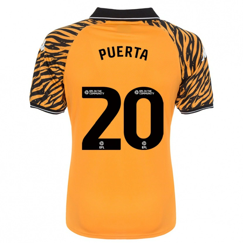 Danxen Män Gustavo Puerta #20 Orange Svart Hemmatröja Matchtröjor 2025/26 Tröjor T-Tröja
