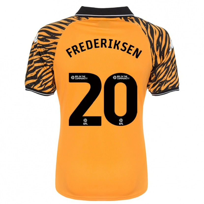 Danxen Män Abbey Frederiksen #20 Orange Svart Hemmatröja Matchtröjor 2025/26 Tröjor T-Tröja