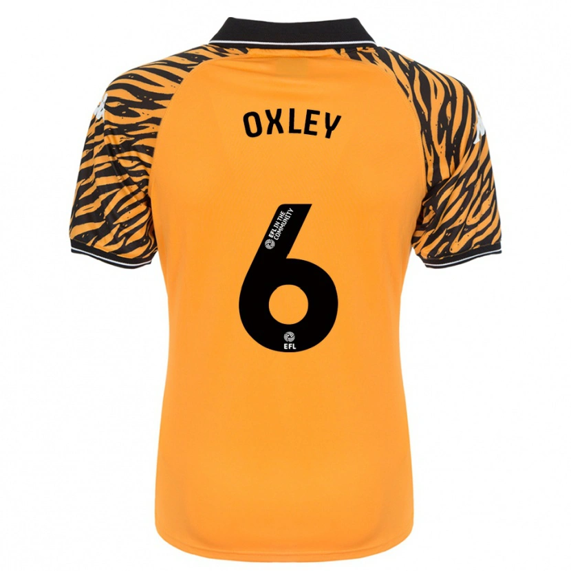 Danxen Män Tilly Oxley #6 Orange Svart Hemmatröja Matchtröjor 2025/26 Tröjor T-Tröja
