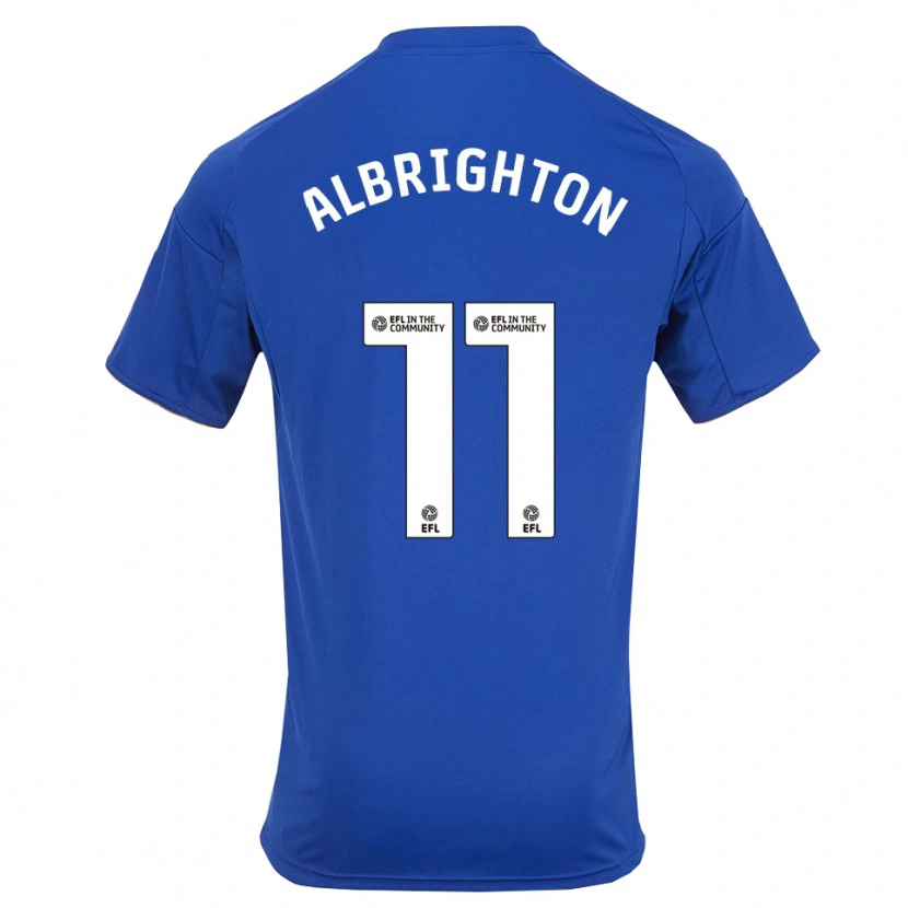 Danxen Män Marc Albrighton #11 Blå Guld Hemmatröja Matchtröjor 2025/26 Tröjor T-Tröja