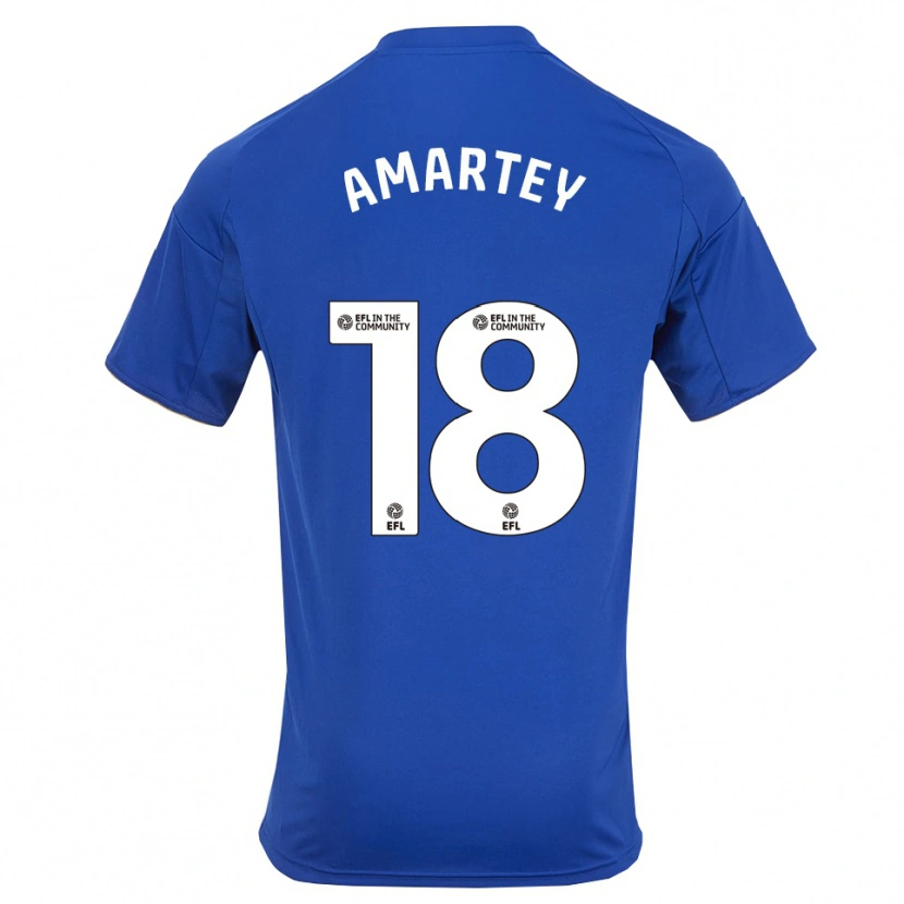 Danxen Män Daniel Amartey #18 Blå Guld Hemmatröja Matchtröjor 2025/26 Tröjor T-Tröja