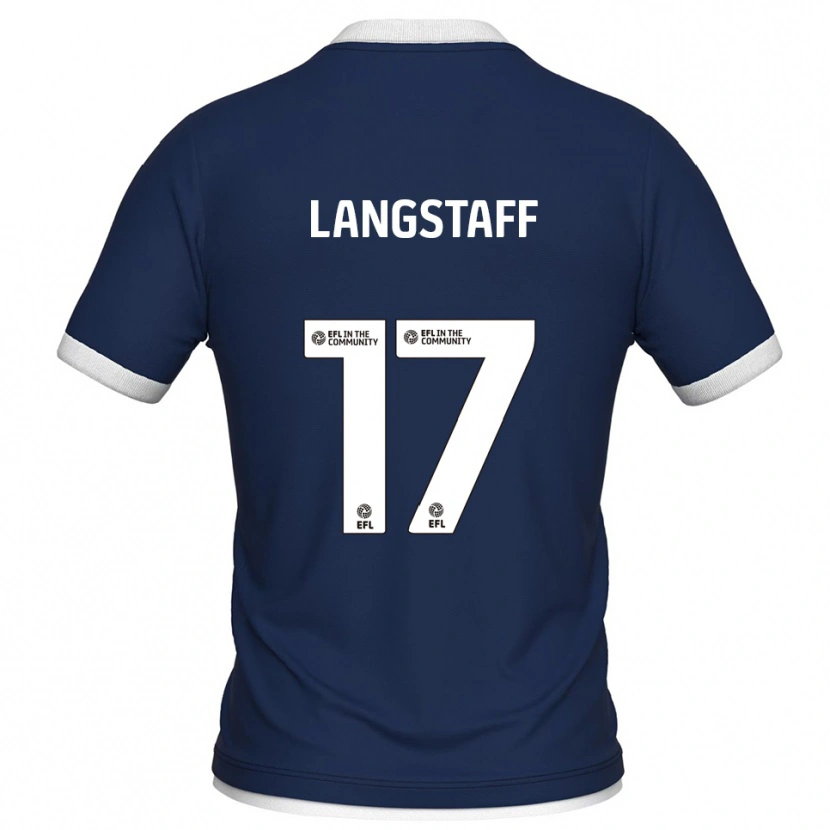 Danxen Män Macaulay Langstaff #17 Marin Vit Hemmatröja Matchtröjor 2025/26 Tröjor T-Tröja