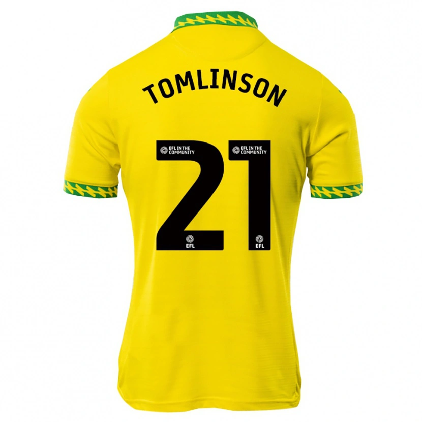Danxen Män Lauren Tomlinson #21 Vit Grön Hemmatröja Matchtröjor 2025/26 Tröjor T-Tröja