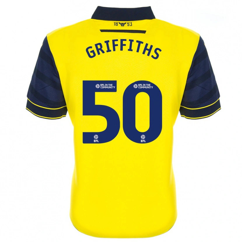 Danxen Män Louis Griffiths #50 Gul Marin Hemmatröja Matchtröjor 2025/26 Tröjor T-Tröja