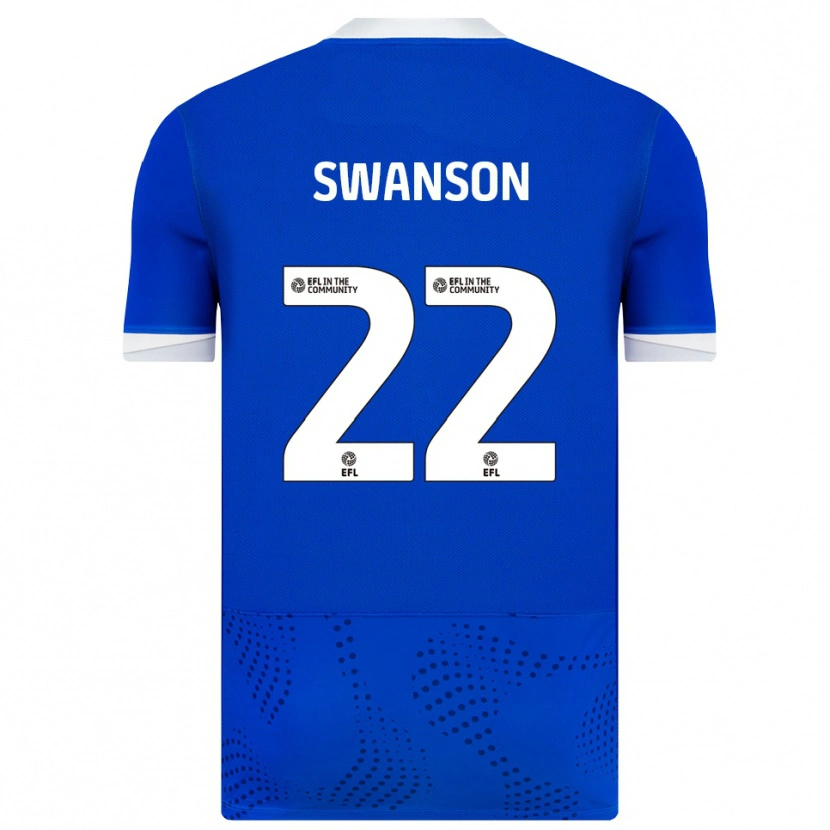 Danxen Män Zak Swanson #22 Blå Vit Hemmatröja Matchtröjor 2025/26 Tröjor T-Tröja