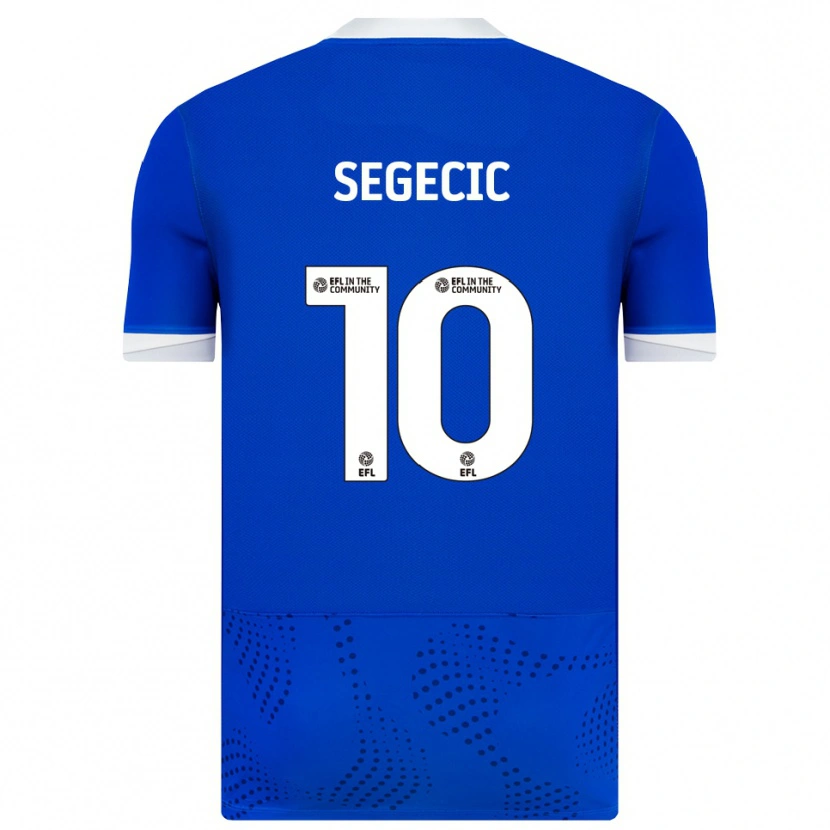Danxen Män Adrian Segecic #10 Blå Vit Hemmatröja Matchtröjor 2025/26 Tröjor T-Tröja