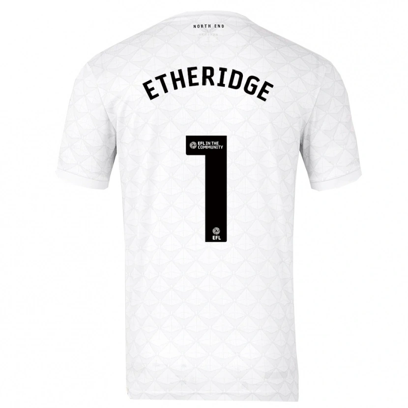 Danxen Män Ellie Etheridge #1 Vit Röd Hemmatröja Matchtröjor 2025/26 Tröjor T-Tröja
