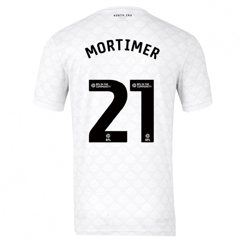 Danxen Män Jodie Mortimer #21 Vit Röd Hemmatröja Matchtröjor 2025/26 Tröjor T-Tröja