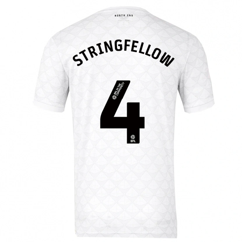 Danxen Män Harry Stringfellow #4 Vit Röd Hemmatröja Matchtröjor 2025/26 Tröjor T-Tröja