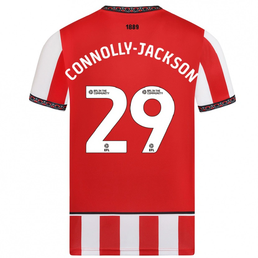 Danxen Män Fallon Connolly-Jackson #29 Röd Vit Hemmatröja Matchtröjor 2025/26 Tröjor T-Tröja