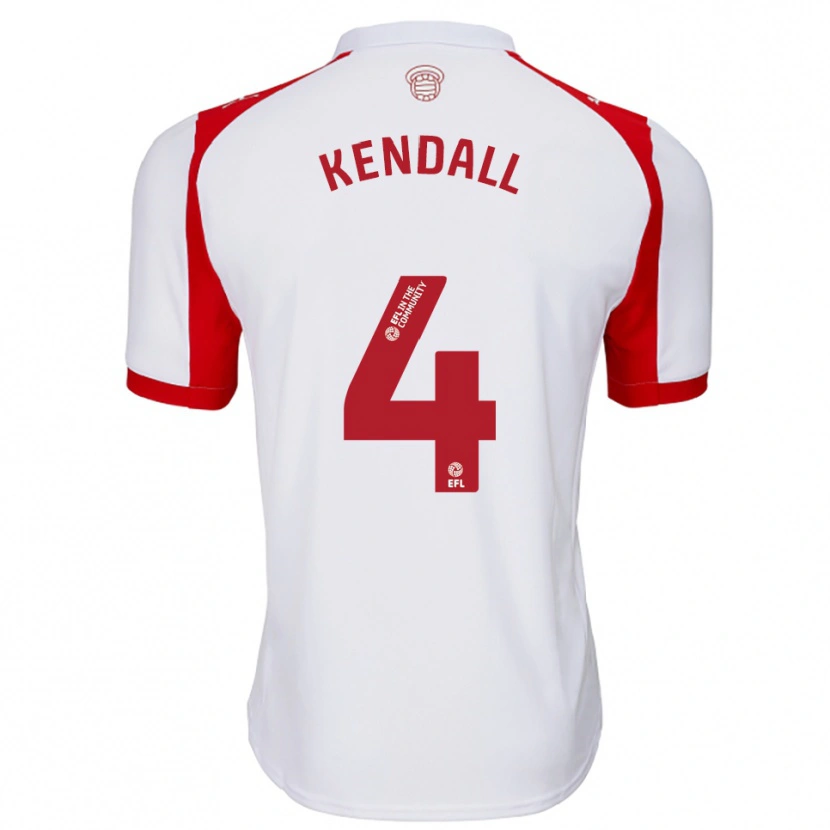 Danxen Män Lucia Kendall #4 Vit Röd Hemmatröja Matchtröjor 2025/26 Tröjor T-Tröja
