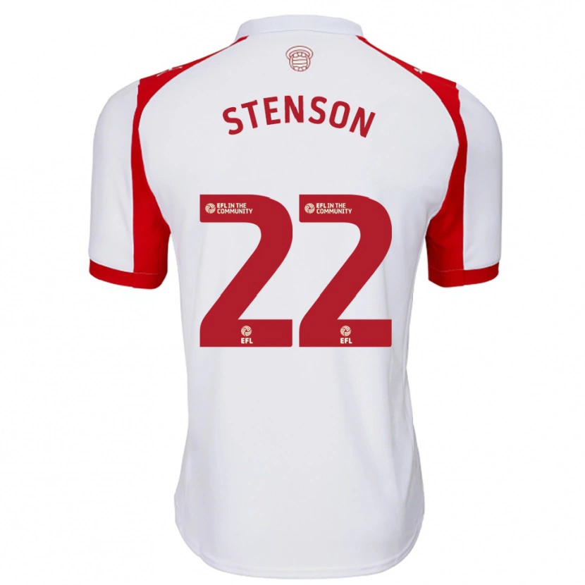 Danxen Män Fran Stenson #22 Vit Röd Hemmatröja Matchtröjor 2025/26 Tröjor T-Tröja