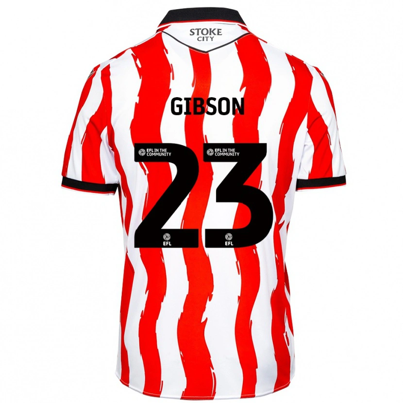 Danxen Män Ben Gibson #23 Vit Röd Hemmatröja Matchtröjor 2025/26 Tröjor T-Tröja