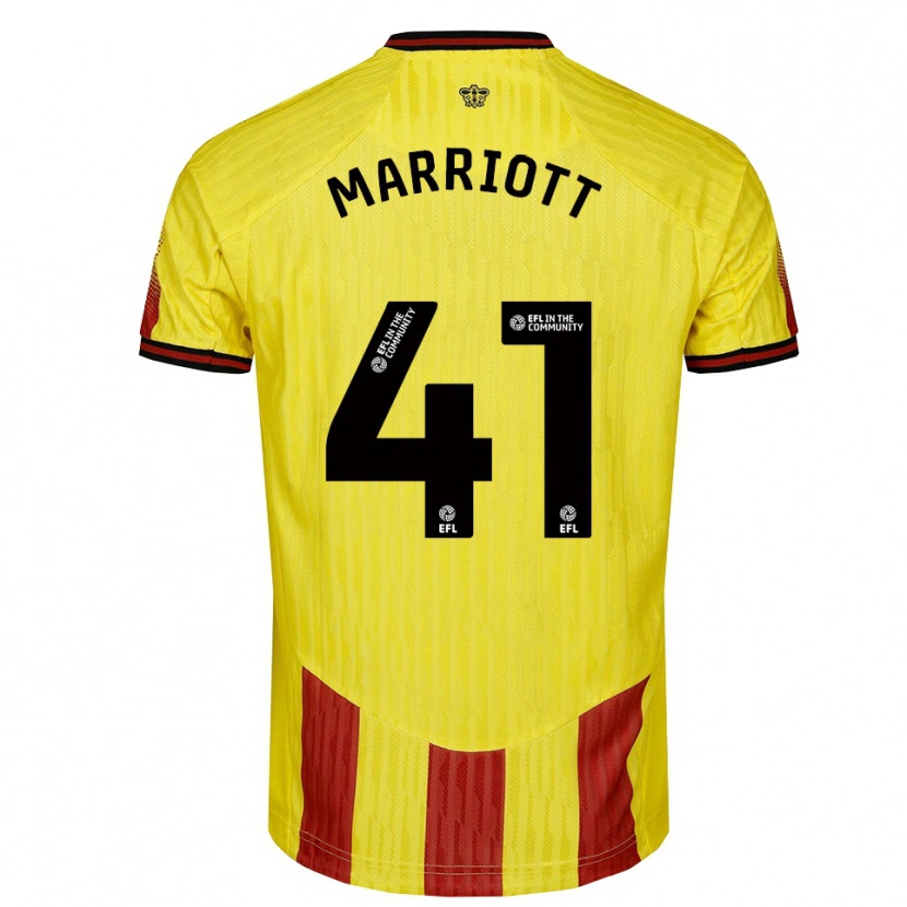 Danxen Män Alfie Marriott #41 Gul Röd Hemmatröja Matchtröjor 2025/26 Tröjor T-Tröja