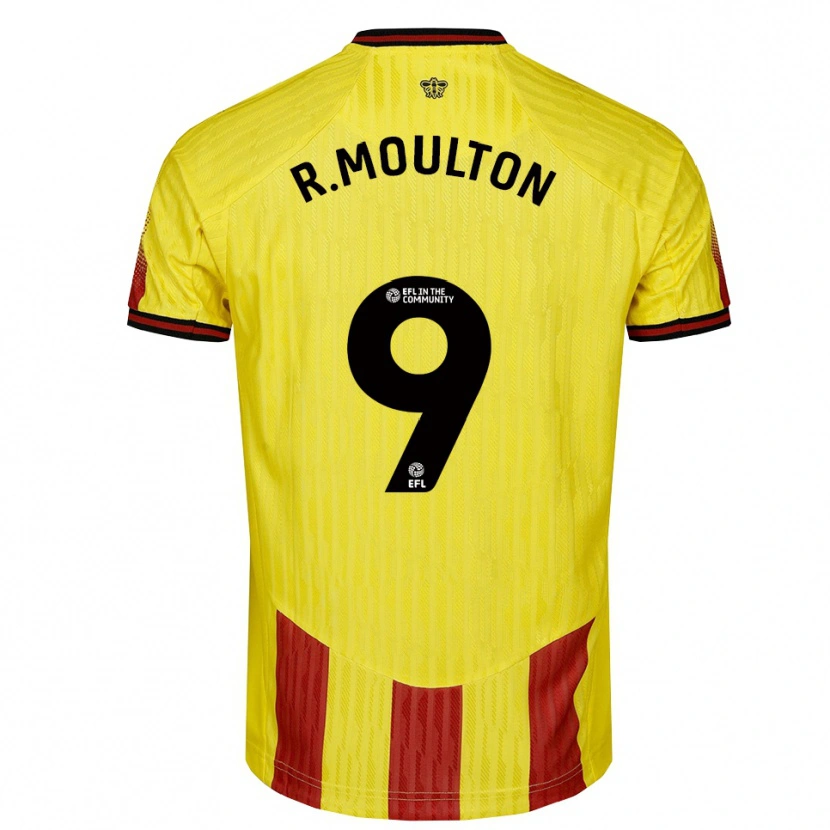 Danxen Män Remiero Moulton #9 Gul Röd Hemmatröja Matchtröjor 2025/26 Tröjor T-Tröja