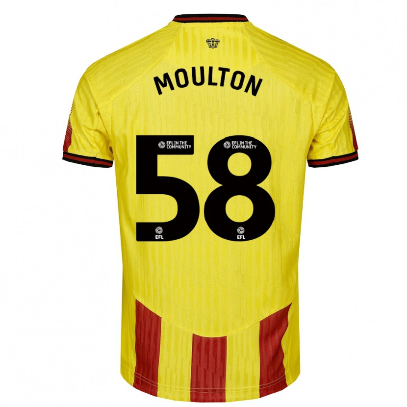 Danxen Män Jai-Dea Moulton #58 Gul Röd Hemmatröja Matchtröjor 2025/26 Tröjor T-Tröja