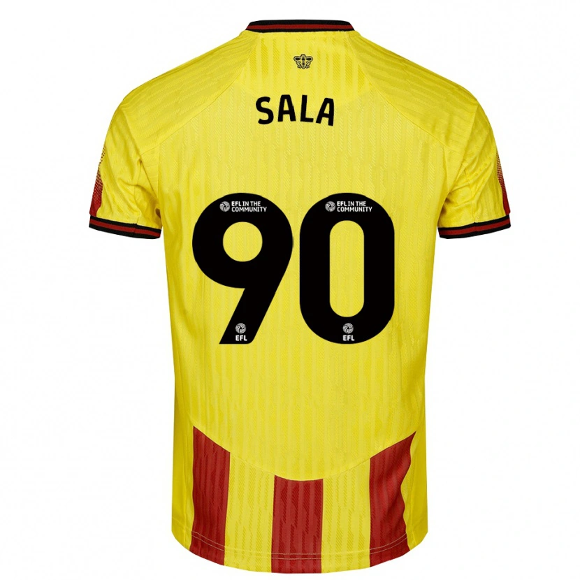 Danxen Män Joel Sala #90 Gul Röd Hemmatröja Matchtröjor 2025/26 Tröjor T-Tröja