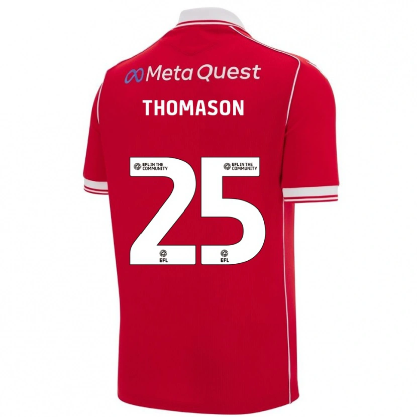 Danxen Män George Thomason #25 Röd Vit Hemmatröja Matchtröjor 2025/26 Tröjor T-Tröja