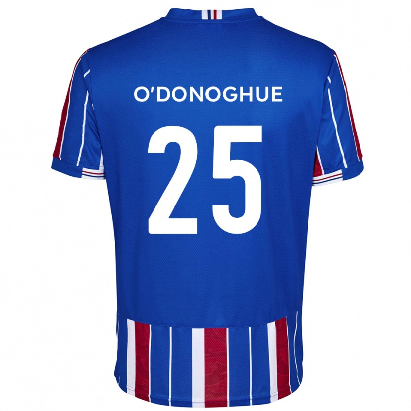 Danxen Män Freddie O'donoghue #25 Blå Röd Vit Hemmatröja Matchtröjor 2025/26 Tröjor T-Tröja