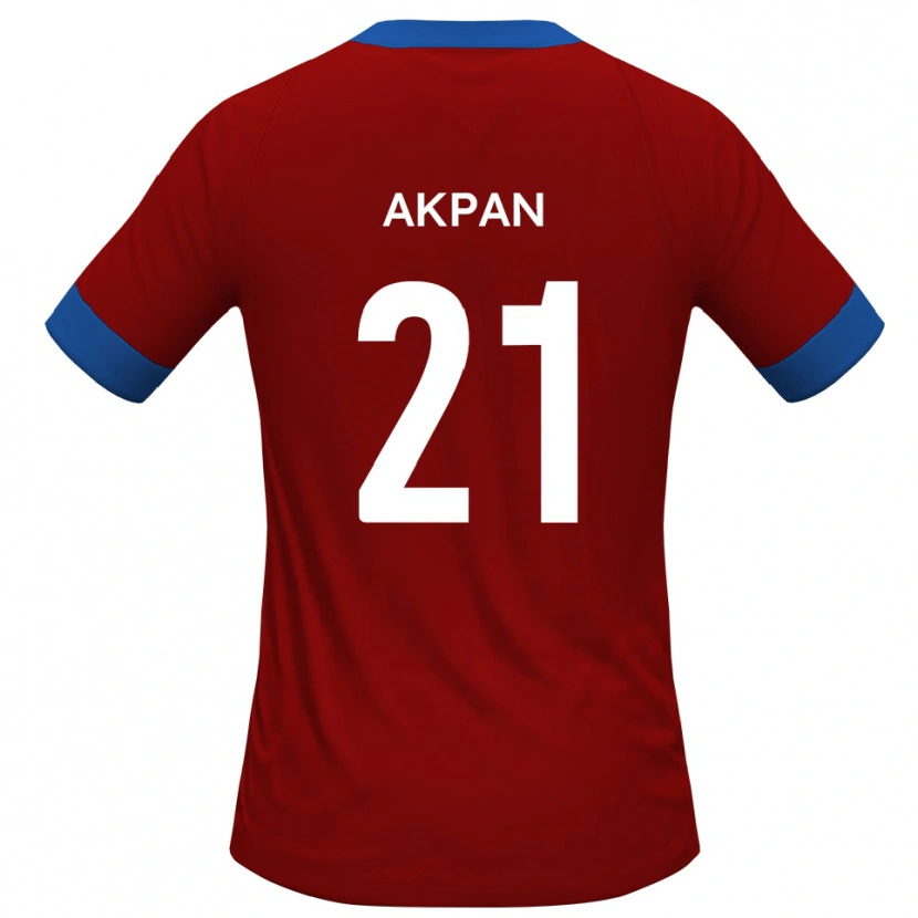 Danxen Män Ashley Akpan #21 Rött Blått Hemmatröja Matchtröjor 2025/26 Tröjor T-Tröja