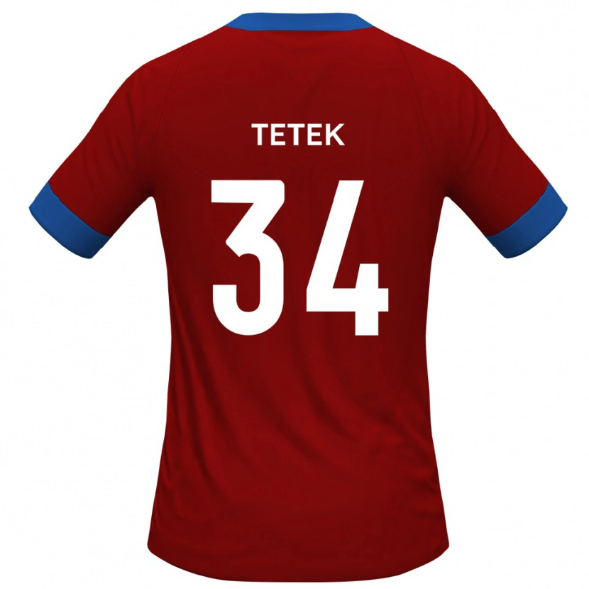 Danxen Män Dejan Tetek #34 Rött Blått Hemmatröja Matchtröjor 2025/26 Tröjor T-Tröja