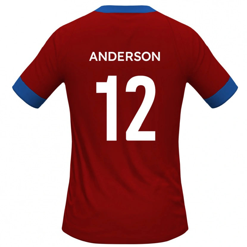 Danxen Män Keane Anderson #12 Rött Blått Hemmatröja Matchtröjor 2025/26 Tröjor T-Tröja