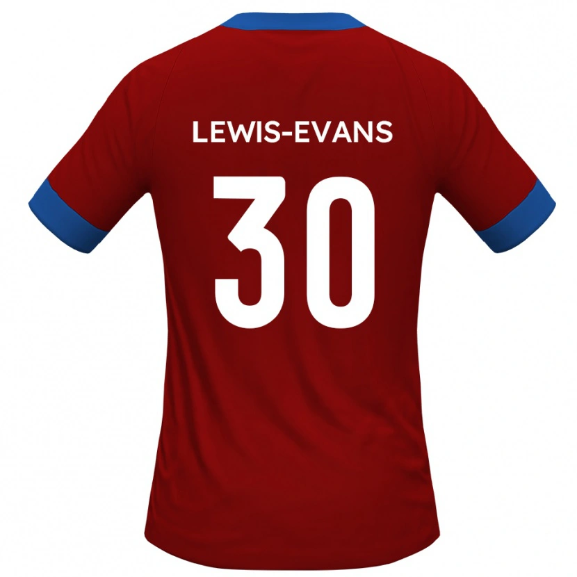 Danxen Män Joe Lewis-Evans #30 Rött Blått Hemmatröja Matchtröjor 2025/26 Tröjor T-Tröja
