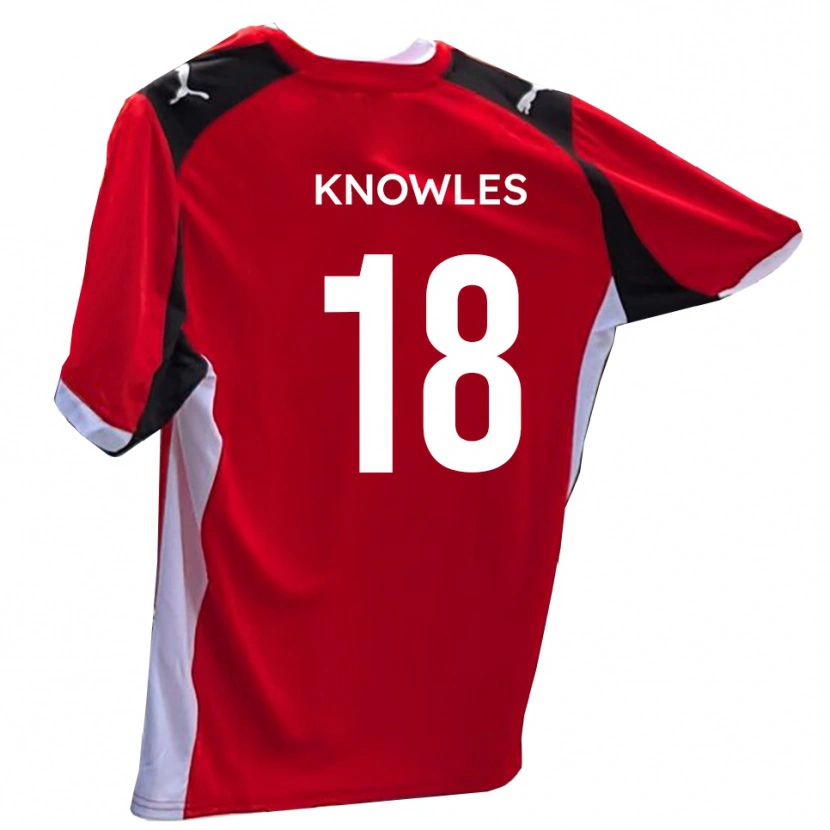 Danxen Män Jimmy Knowles #18 Röd Vit Hemmatröja Matchtröjor 2025/26 Tröjor T-Tröja