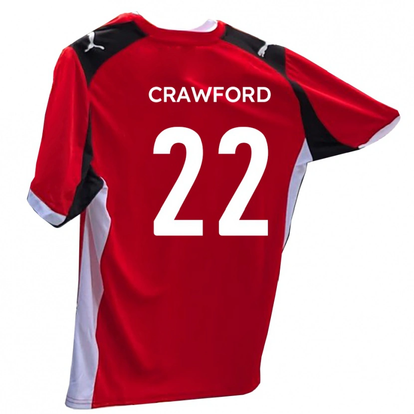 Danxen Män Tom Crawford #22 Röd Vit Hemmatröja Matchtröjor 2025/26 Tröjor T-Tröja