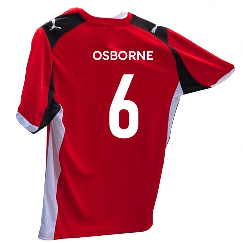 Danxen Män Elliot Osborne #6 Röd Vit Hemmatröja Matchtröjor 2025/26 Tröjor T-Tröja