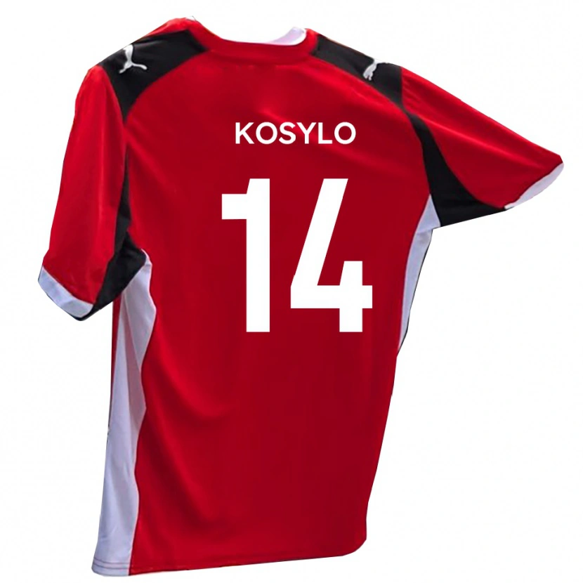 Danxen Män Matty Kosylo #14 Röd Vit Hemmatröja Matchtröjor 2025/26 Tröjor T-Tröja