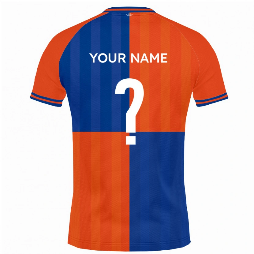 Danxen Män Ditt Namn #0 Orange Royalblå Hemmatröja Matchtröjor 2025/26 Tröjor T-Tröja