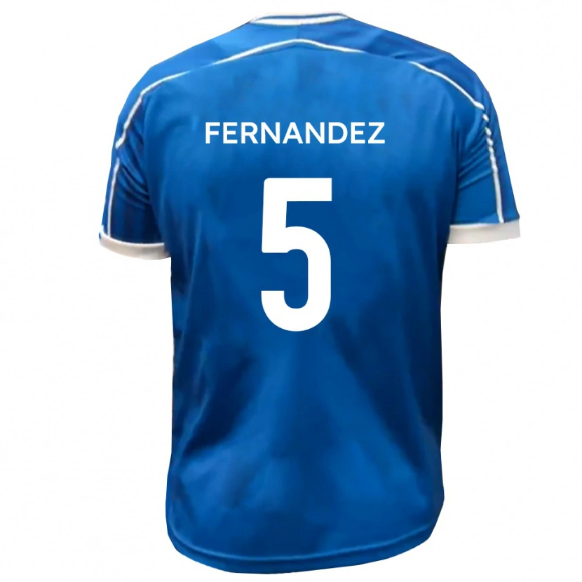 Danxen Män Luis Fernandez #5 Blå Vit Hemmatröja Matchtröjor 2025/26 Tröjor T-Tröja