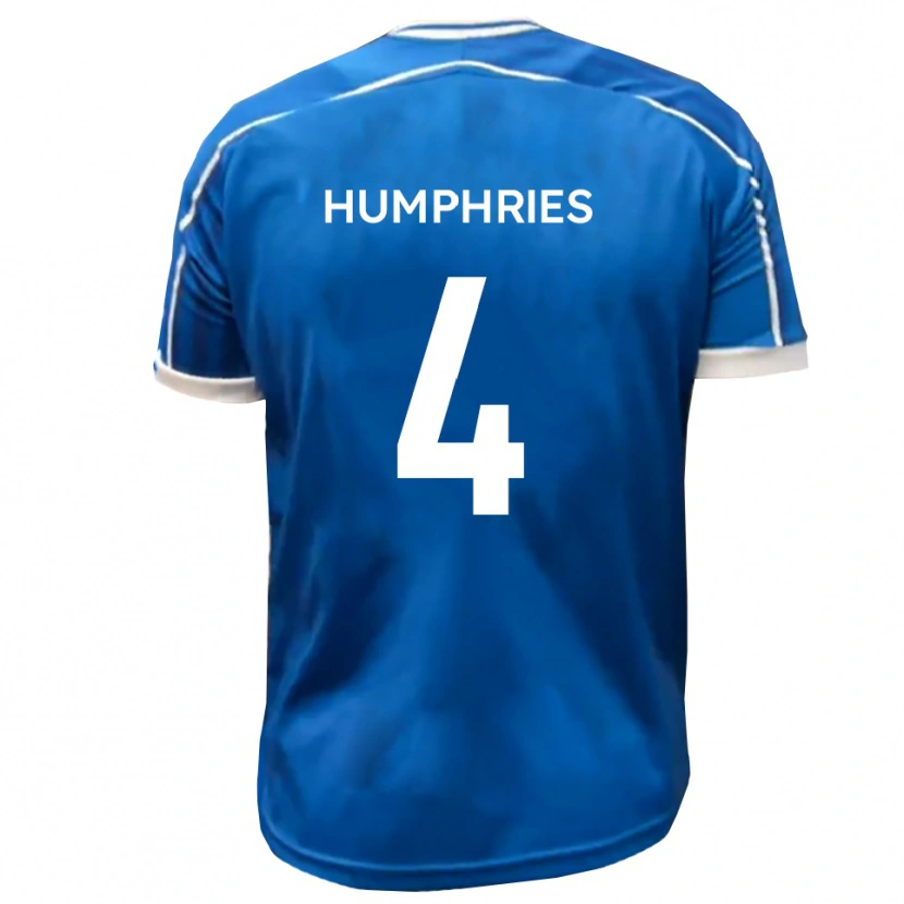 Danxen Män Lloyd Humphries #4 Blå Vit Hemmatröja Matchtröjor 2025/26 Tröjor T-Tröja
