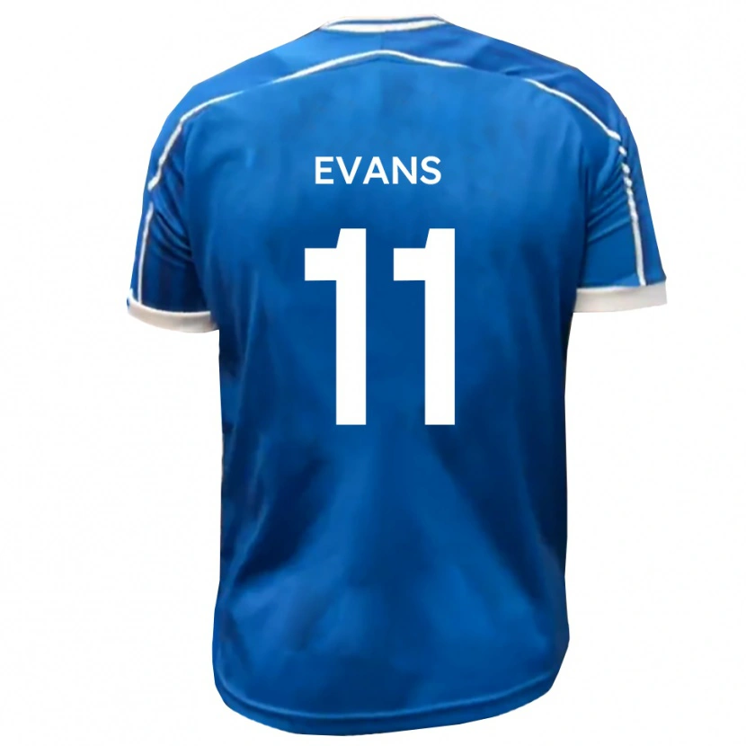 Danxen Män Kieron Evans #11 Blå Vit Hemmatröja Matchtröjor 2025/26 Tröjor T-Tröja