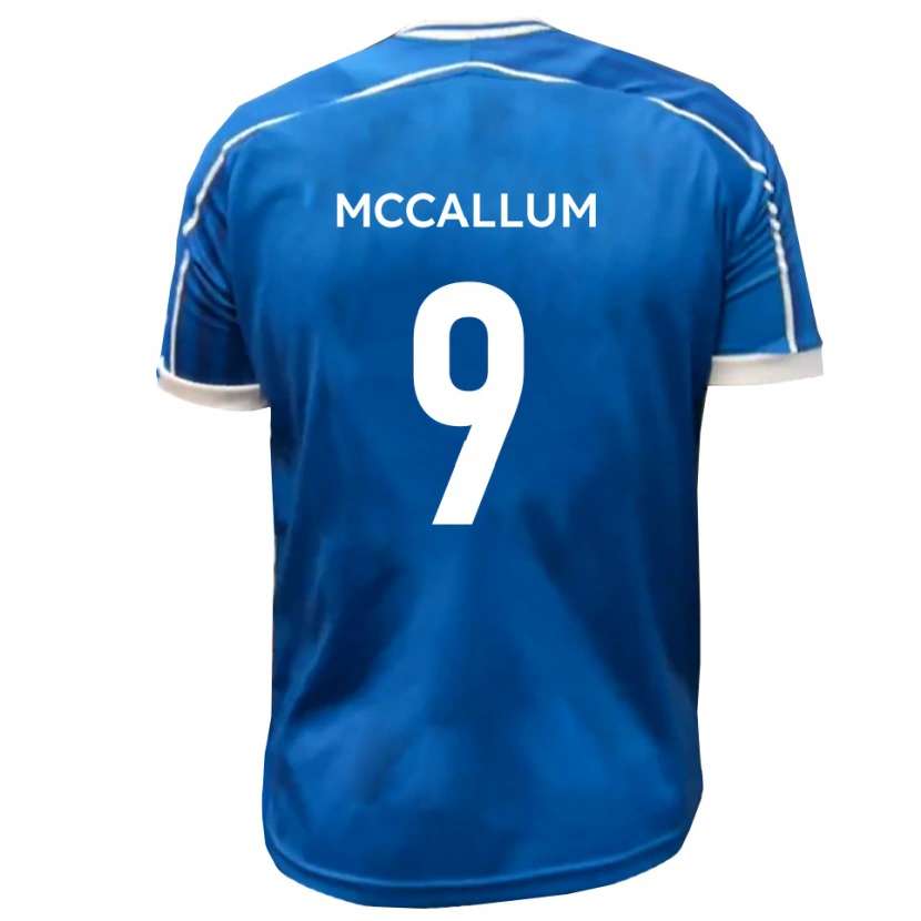 Danxen Män Paul Mccallum #9 Blå Vit Hemmatröja Matchtröjor 2025/26 Tröjor T-Tröja
