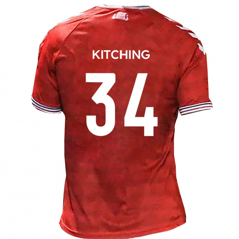 Danxen Män Mark Kitching #34 Röd Vit Hemmatröja Matchtröjor 2025/26 Tröjor T-Tröja